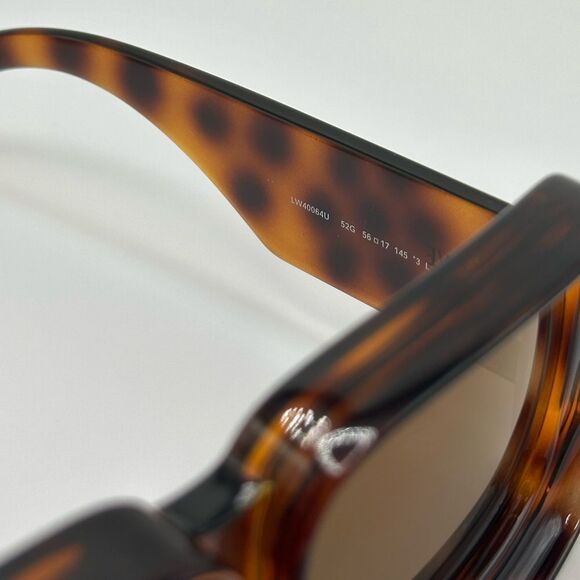 NEW LOEWE LW40064U 5652G Shiny Dark Havana Brown Women - Picture 8 of 13